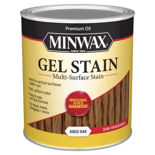 Gel Stain, Aged Oak, Liquid, 1 qt