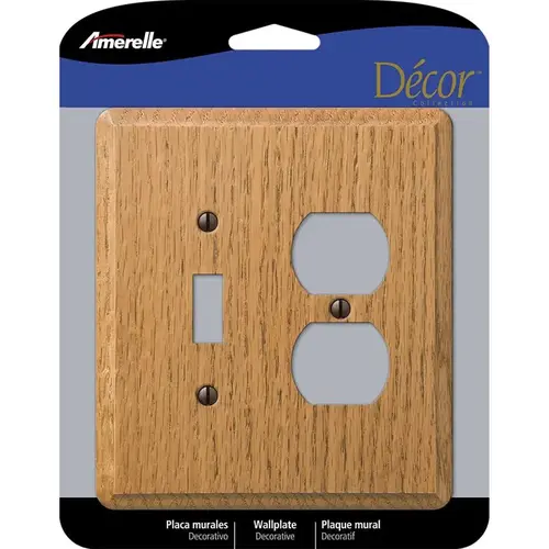 Wall Plate Contemporary Light Brown 2 gang Oak Wood Duplex/Toggle Light Wall Plate Contemporary Light Brown 2 gang Oak Wood Duplex/Toggle Light