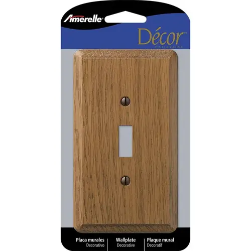 Wall Plate Contemporary Medium Brown 1 gang Oak Wood Toggle Medium Wall Plate Contemporary Medium Brown 1 gang Oak Wood Toggle Medium