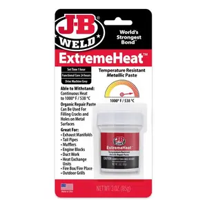 J-B Weld 37901 Automotive Adhesive ExtremeHeat High Strength Paste 3 oz Gray