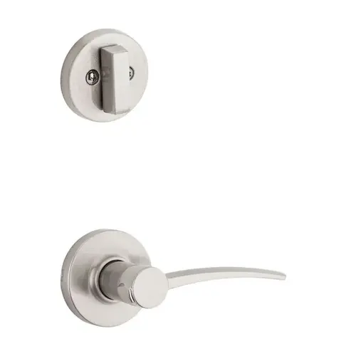 Katara Lever Interior Single Cylinder Handleset Trim, Satin Nickel Katara Lever Interior Single Cylinder Handleset Trim, Satin Nickel