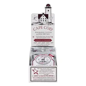 CAPE COD POLISH CO., INC. 88821 Fine Metal Cleaner and Polish Vanilla Scent 2 pk Cloth