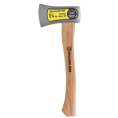 Axe 1.25 lb Single Bit Hunting 14" Wood Handle Brown Axe 1.25 lb Single Bit Hunting 14" Wood Handle Brown
