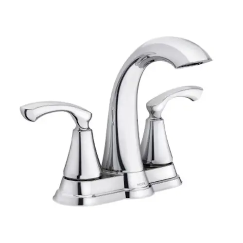 Tiffin Series Bathroom Faucet, 1.2 gpm, 2-Faucet Handle, Metal, Chrome Plated, Lever Handle