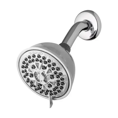 Wallmount Showerhead PowerPulse Massage Chrome Chrome Seven settings 1.8 gpm Chrome Wallmount Showerhead PowerPulse Massage Chrome Chrome Seven settings 1.8 gpm Chrome