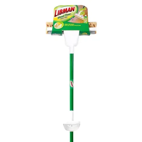 Roller Mop, 54.63 in OAL, Sponge Mop Head, Steel Handle Green/White