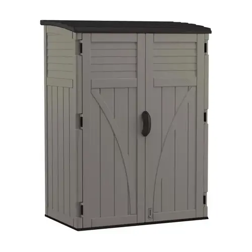 Vertical Shed, 54 cu-ft Capacity, 4 ft 5 in W, 2 ft 8-1/2 in D, 5 ft 11-1/2 in H, Resin Stoney Vertical Shed, 54 cu-ft Capacity, 4 ft 5 in W, 2 ft 8-1/2 in D, 5 ft 11-1/2 in H, Resin Stoney