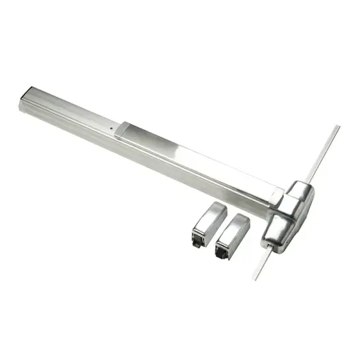 3' Surface Vertical Rod Grooved Case Exit Device, Satin Chrome Finish 3' Surface Vertical Rod Grooved Case Exit Device, Satin Chrome Finish