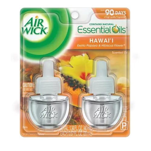 Scent Oils Refill With Aromatherapy, Hawaii Exotic Papaya & Hibiscus, .67 oz., 2-Pk. Scent Oils Refill With Aromatherapy, Hawaii Exotic Papaya & Hibiscus, .67 oz., 2-Pk.
