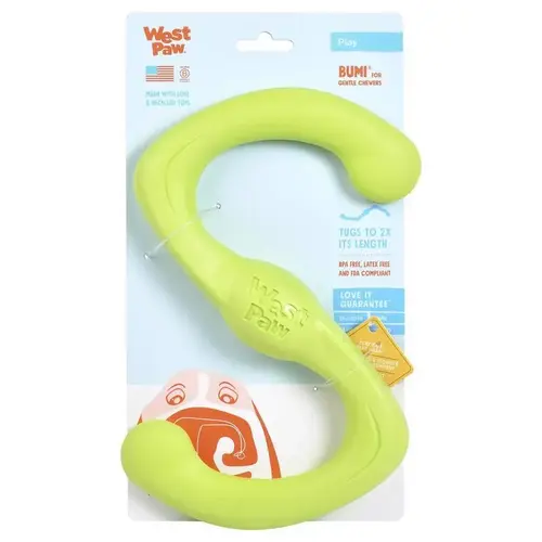 Dog Tug Toy Zogoflex Green Bumi Plastic Large in. Green Dog Tug Toy Zogoflex Green Bumi Plastic Large in. Green
