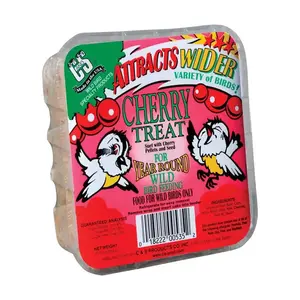 C&S Products 100214320 Wild Bird Food Cherry Treat Assorted Species Beef Suet 11.75 oz
