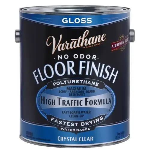 Crystal Clear Floor Finish, Gloss, Liquid, Crystal Clear, 1 gal, Can - pack of 2 Crystal Clear Floor Finish, Gloss, Liquid, Crystal Clear, 1 gal, Can - pack of 2