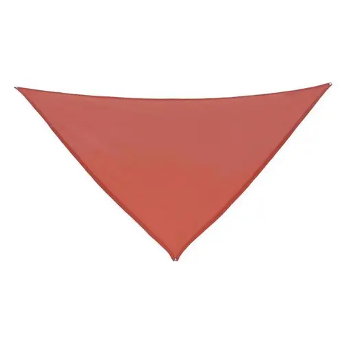 Triangle Shade Sail Canopy Ready-To-Hang Polyethylene Shade Sail 10 ft. H X 10 ft. W X 10 f Terracotta