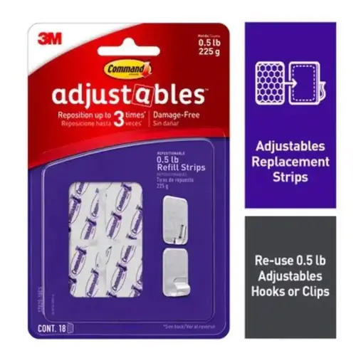 Adhesive Strips Command Small Plastic 1.32" L Clear Adhesive Strips Command Small Plastic 1.32" L Clear
