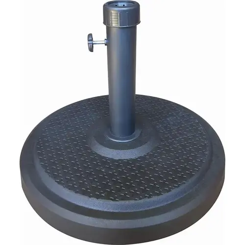 Umbrella Base Black Round Envirostone Matte Umbrella Base Black Round Envirostone Matte