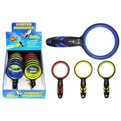 LED Magnifying Glass Round 3 Times Assorted LED Magnifying Glass Round 3 Times Assorted
