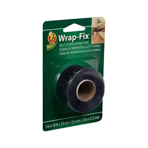Self-Fusing Repair Tape Wrap-Fix 1" W X 10 ft. L Black Black Self-Fusing Repair Tape Wrap-Fix 1" W X 10 ft. L Black Black
