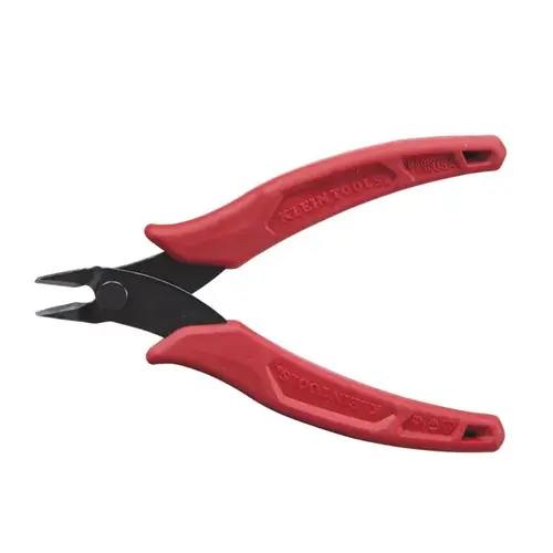 Electronics Precision Flush Cutter Pliers, 5.05 in OAL Red