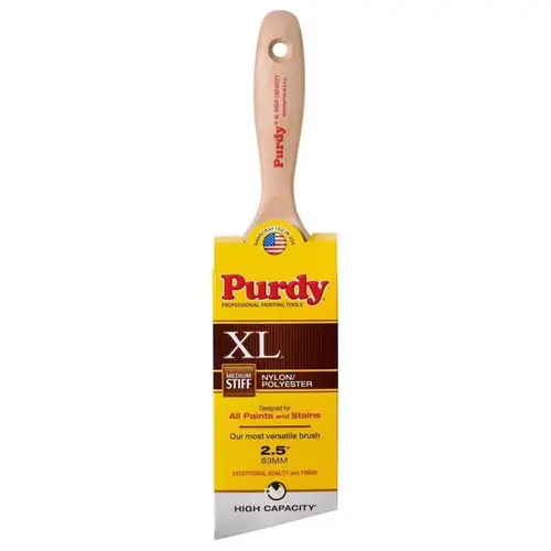 XL Paint Brush, 2-1/2 in W, Angular Trim Brush, Nylon/Polyester Bristle, Beavertail Handle XL Paint Brush, 2-1/2 in W, Angular Trim Brush, Nylon/Polyester Bristle, Beavertail Handle
