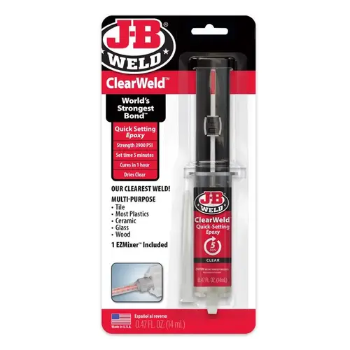 Syringes Clear Weld High Strength Epoxy Clear 0.47 oz Clear Syringes Clear Weld High Strength Epoxy Clear 0.47 oz Clear