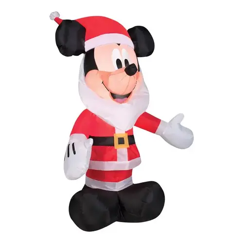 Inflatable Airblown Mickey with Santa Beard 3.5 ft. Inflatable Airblown Mickey with Santa Beard 3.5 ft.