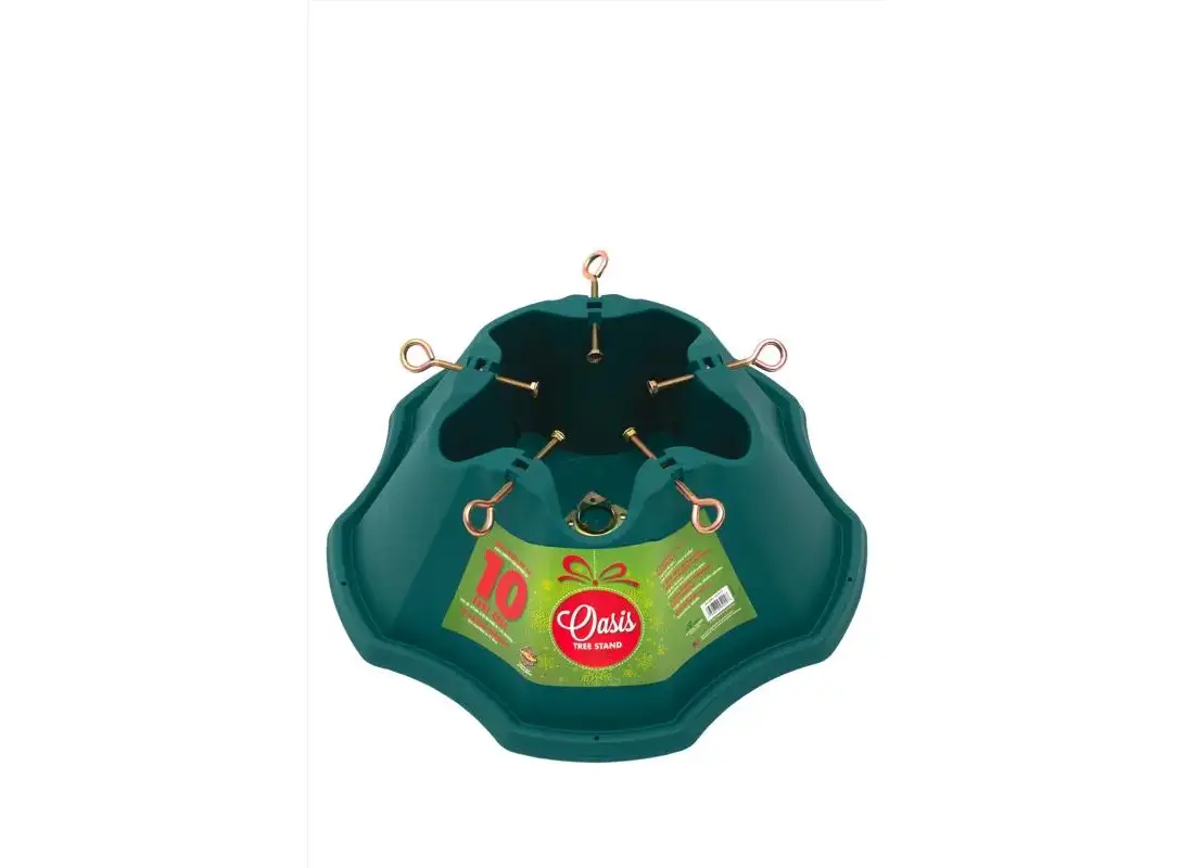 National Holidays 522-ST Christmas Tree Stand, Green Plastic, 10