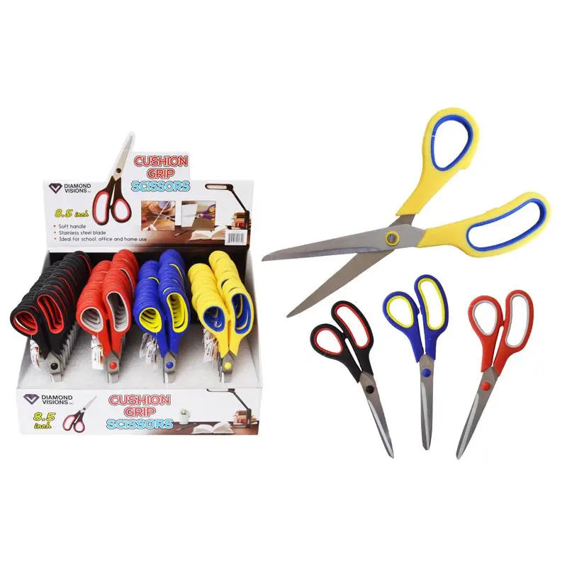 Diamond Visions Grip Scissors Stainless Steel 48 pc Assorted - pack of 48 SC-0179-XCP48 Diamond Visions Grip Scissors Stainless Steel 48 pc Assorted - pack of 48 SC-0179-XCP48