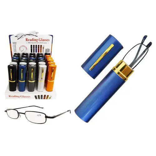 Thinline Tube Reading Glasses Assorted Assorted Thinline Tube Reading Glasses Assorted Assorted
