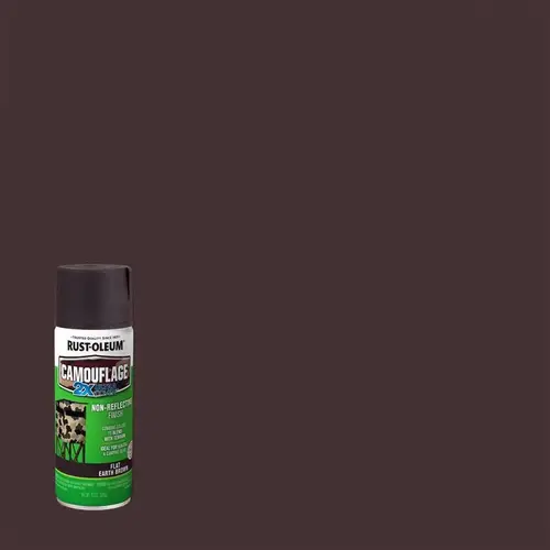 Camouflage Spray Paint, Ultra Flat, Earth Brown, 12 oz, Aerosol Can Camouflage Spray Paint, Ultra Flat, Earth Brown, 12 oz, Aerosol Can