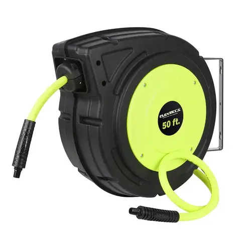 Air Hose Reel, 3/8 in ID, 50 ft L, 150 psi Pressure, Polypropylene Zilla Green
