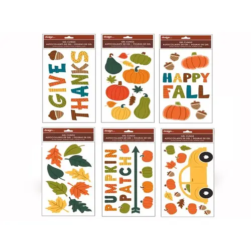 Window Decor 12" Harvest Gel Clings Window Decor 12" Harvest Gel Clings
