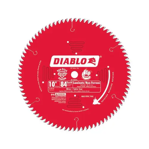 Metal and Laminate Blade 10" D X 5/8" TiCo Hi-Density Carbide 84 teeth Perma-Shield Metal and Laminate Blade 10" D X 5/8" TiCo Hi-Density Carbide 84 teeth Perma-Shield