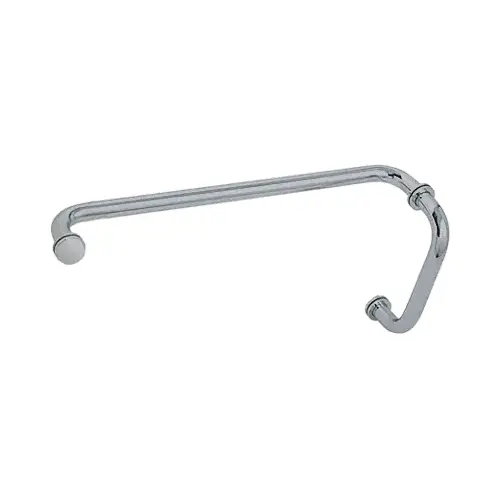 Brushed Satin Chrome 8" Pull Handle and 18" Towel Bar BM Series Combination With Metal Washers Brushed Satin Chrome 8" Pull Handle and 18" Towel Bar BM Series Combination With Metal Washers
