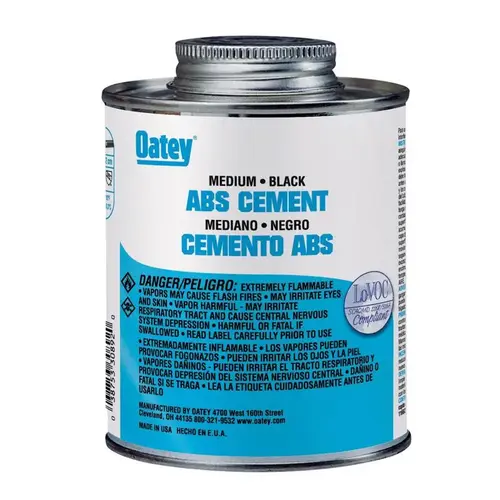 Cement Black For ABS 16 oz Black Cement Black For ABS 16 oz Black