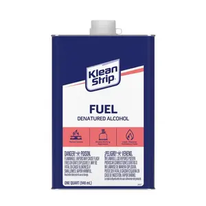 Klean Strip QSL26 Denatured Alcohol Fuel, Liquid, Alcohol, Water White, 1 qt, Can
