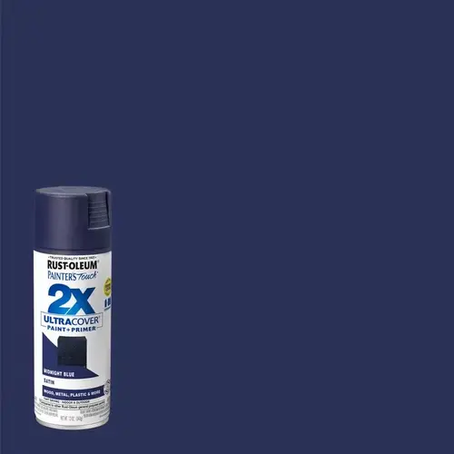 PAINTER'S Touch Satin Spray Paint, Satin, Midnight Blue, 12 oz, Aerosol Can PAINTER'S Touch Satin Spray Paint, Satin, Midnight Blue, 12 oz, Aerosol Can