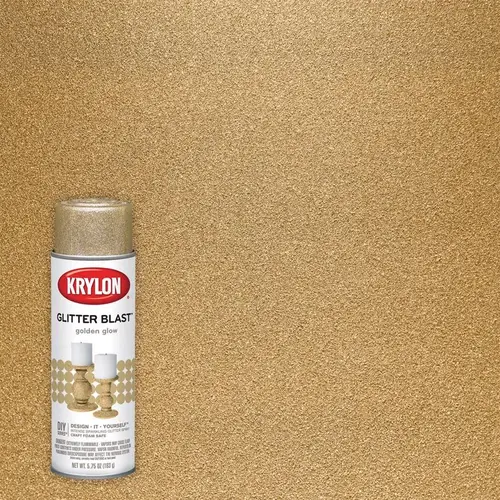 Glitter Blast Spray Paint, Glitter, Golden Glow, 5.75 oz, Aerosol Can - pack of 6 Glitter Blast Spray Paint, Glitter, Golden Glow, 5.75 oz, Aerosol Can - pack of 6