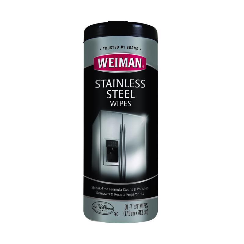 WEIMAN PRODUCTS LLC 92 Stainless Steel Cleaner Fresh Clean Scent 30 pk Wipes