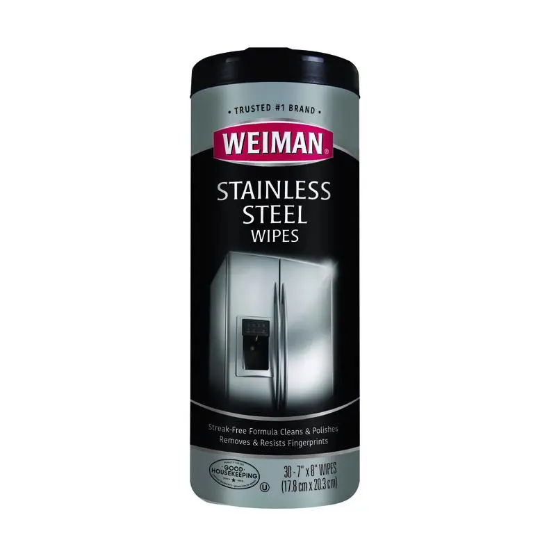WEIMAN PRODUCTS LLC Stainless Steel Cleaner Fresh Clean Scent 30 pack Wipes 92 WEIMAN PRODUCTS LLC Stainless Steel Cleaner Fresh Clean Scent 30 pack Wipes 92