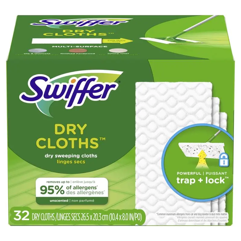 SWIFFER Mop Pad Sweeper 10.4 W X 8 L Dry Cloth White - pack of 4 31822-XCP4