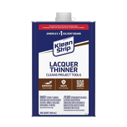 Lacquer Thinner, 1 qt Can, Clear - pack of 6 Lacquer Thinner, 1 qt Can, Clear - pack of 6