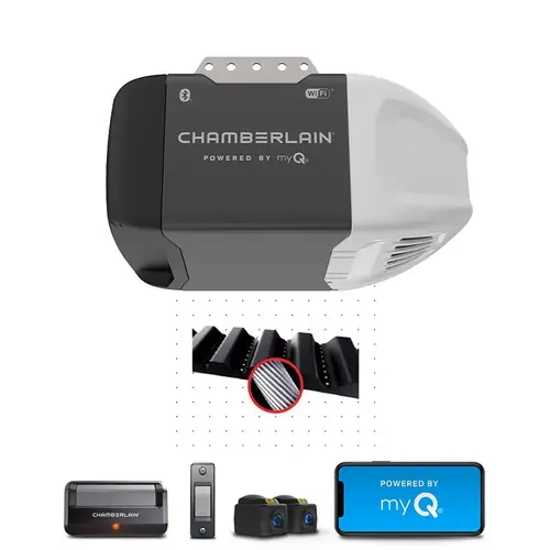 1/2 HP Belt Drive Equivalent AC Smart Garage Door Opener with Medium Lifting Power 1/2 HP Belt Drive Equivalent AC Smart Garage Door Opener with Medium Lifting Power