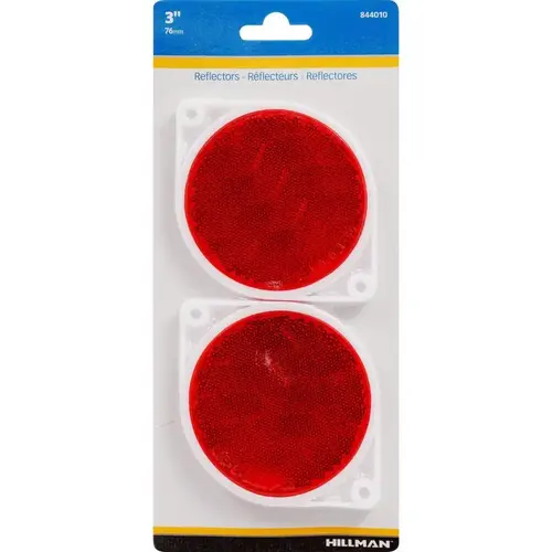 Reflectors 3" Round Red Red Pair Reflectors 3" Round Red Red Pair