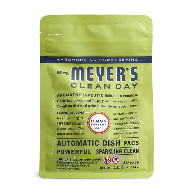 Mrs. Meyer's Dishwasher Detergent Clean Day Lemon Verbena Scent Powder 11.6 oz White 14264