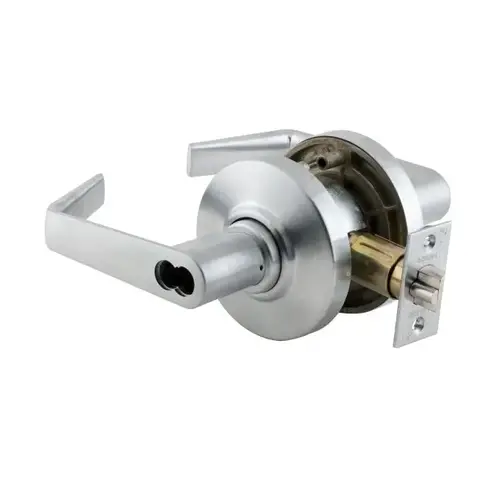 AL Series Classroom Small Format Less Core Saturn Lock with 11096 Latch 10025 Strike Satin Chrome Finish AL Series Classroom Small Format Less Core Saturn Lock with 11096 Latch 10025 Strike Satin Chrome Finish