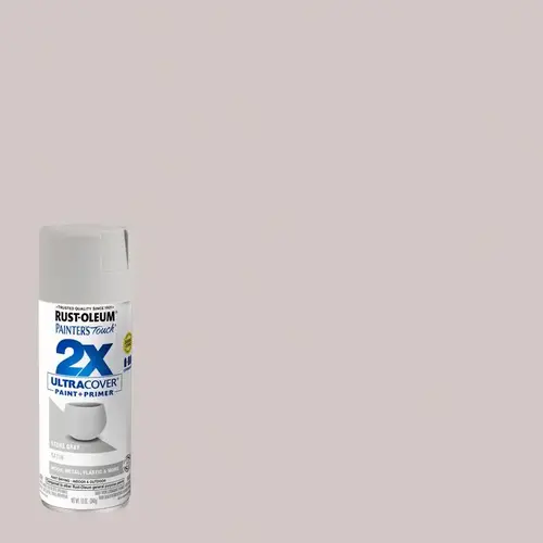 PAINTER'S Touch Satin Spray Paint, Satin, Stone Gray, 12 oz, Aerosol Can - pack of 6 PAINTER'S Touch Satin Spray Paint, Satin, Stone Gray, 12 oz, Aerosol Can - pack of 6