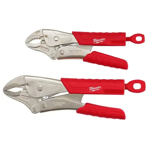 Pliers Set, 2-Piece, Steel, Black/Red/Silver, Specifications: Curved Jaw, Ergonomic Handle Pliers Set, 2-Piece, Steel, Black/Red/Silver, Specifications: Curved Jaw, Ergonomic Handle