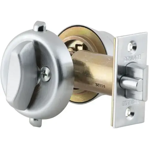 Single Cylinder 6 Pin Deadlatch Deadbolt with 12103 Latch 10001 Strike Satin Chrome Finish Single Cylinder 6 Pin Deadlatch Deadbolt with 12103 Latch 10001 Strike Satin Chrome Finish