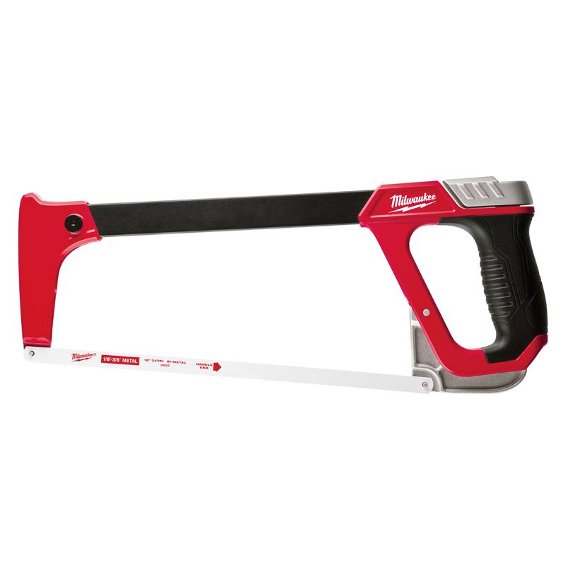 Milwaukee 48-22-0050 Hacksaw, 12 in L Blade, 24 TPI, Bi-Metal Blade, Metal Frame, Rubber Handle