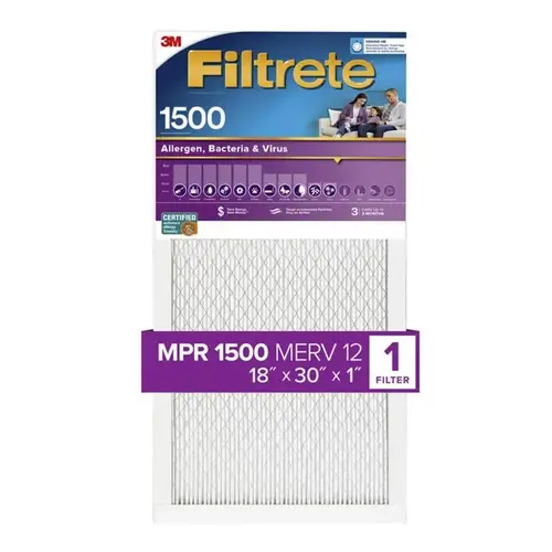 Ultra Allergen Pleated Air Filter, 3 Months, Purple, 18x30x1-In. Ultra Allergen Pleated Air Filter, 3 Months, Purple, 18x30x1-In.
